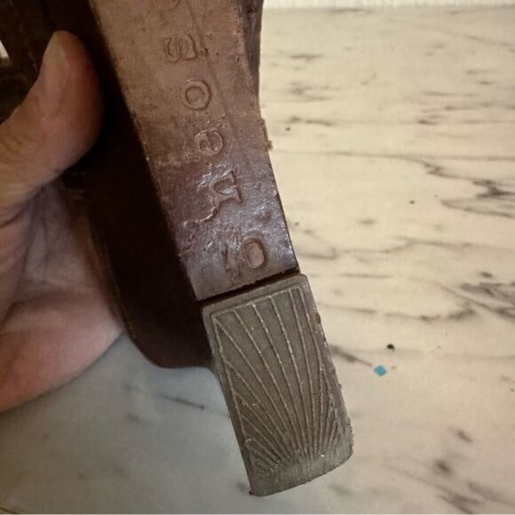 Neosens Brown Leather wedge Size 10 - Picture 11 of 11